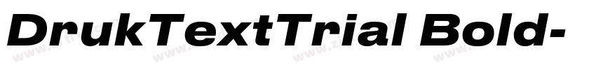DrukTextTrial Bold字体转换